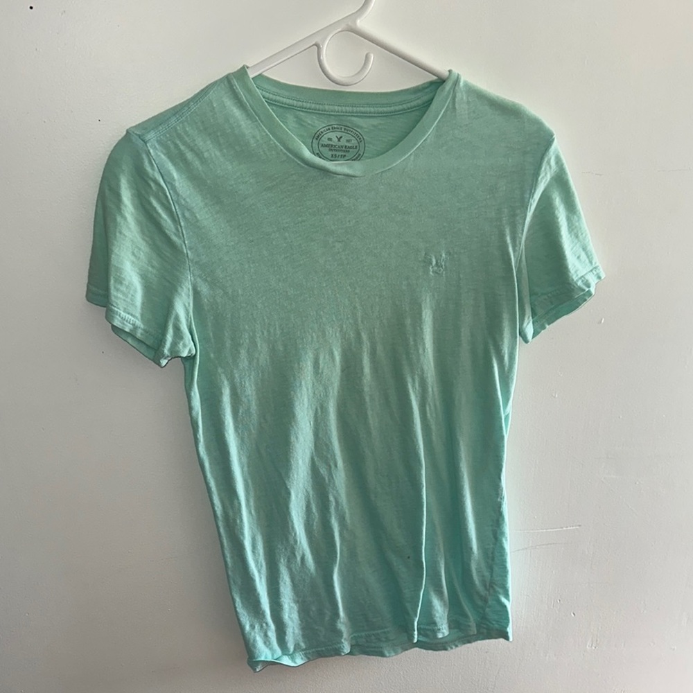 Light teal Crew Neck T-Shirt